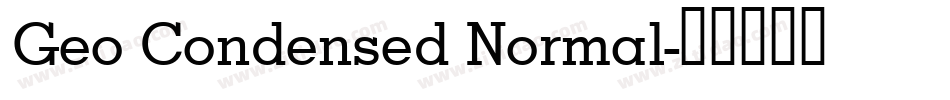 Geo Condensed Normal字体转换